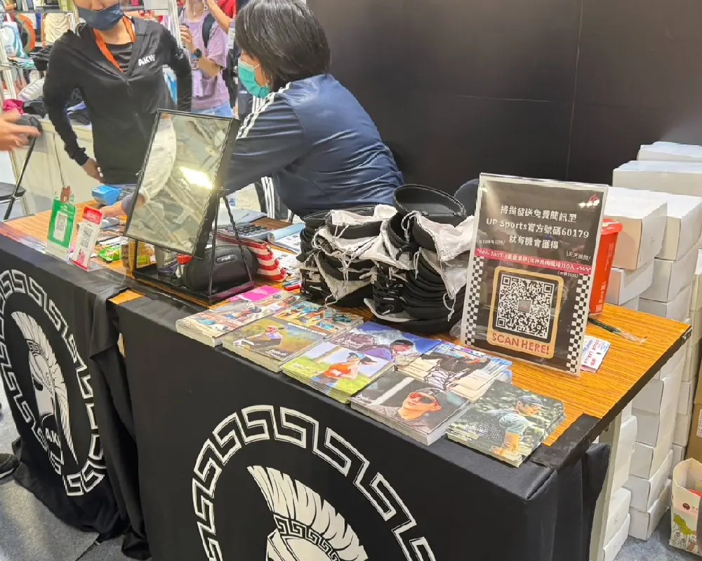 台北馬拉松博覽會攤位設置QR Code互動立牌的實際案例