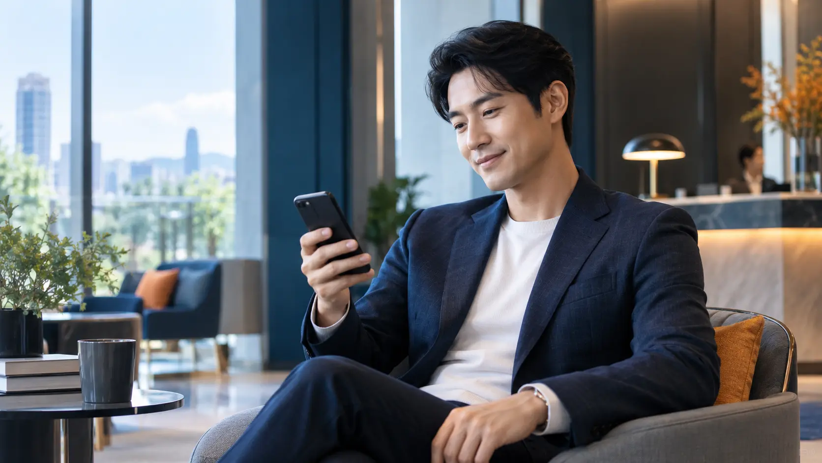 使用者查看重要金融訊息的情境示意